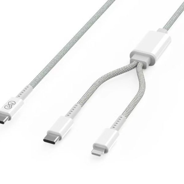 2in 1 FAST CABLE USB-C To (C+L) 2.4A