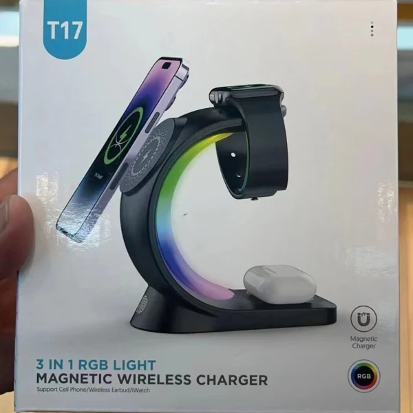T17 WIRELESS CHARGER 3IN1 RGB